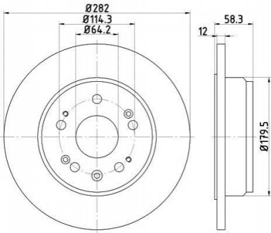 Задній гальмівний диск TEXTAR 92144500 (фото 1)