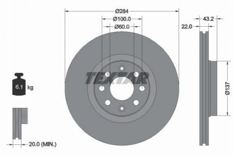 Тормозные диски TEXTAR 92145803