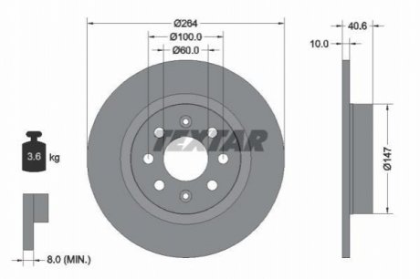 Гальмівні диски TEXTAR 92145903 (фото 1)