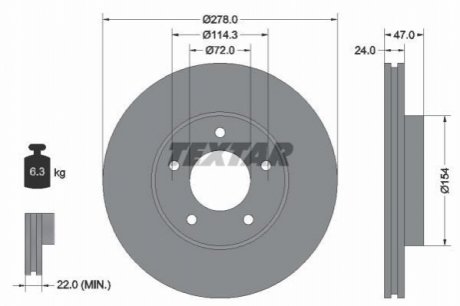 Тормозные диски TEXTAR 92146503 (фото 1)
