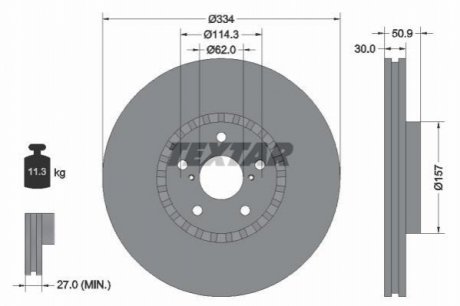 Тормозной диск TEXTAR 92147903 (фото 1)