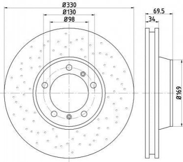 Передній гальмівний диск TEXTAR 92149905