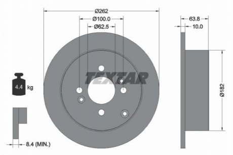 Тормозные диски TEXTAR 92161303