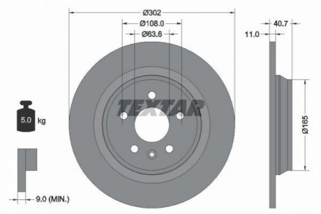 Тормозные диски TEXTAR 92162900