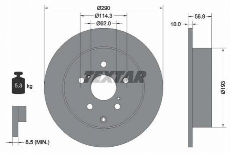 Гальмівні диски TEXTAR 92164803 (фото 1)