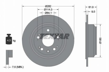 Гальмівні диски TEXTAR 92165803 (фото 1)