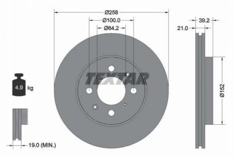 Тормозные диски TEXTAR 92165903
