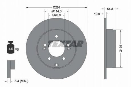Гальмівні диски TEXTAR 92166600 (фото 1)