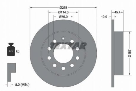 Тормозные диски TEXTAR 92166700 (фото 1)