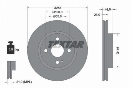 Тормозные диски TEXTAR 92166803
