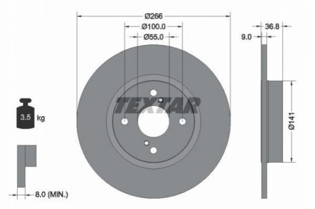 Гальмівні диски TEXTAR 92169203
