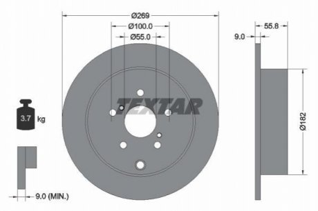 Гальмівні диски TEXTAR 92170403 (фото 1)