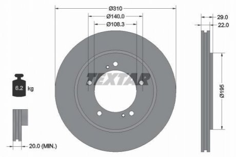 Гальмівні диски TEXTAR 92170503 (фото 1)