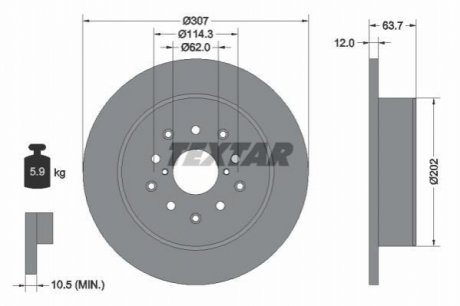 Тормозные диски TEXTAR 92170803