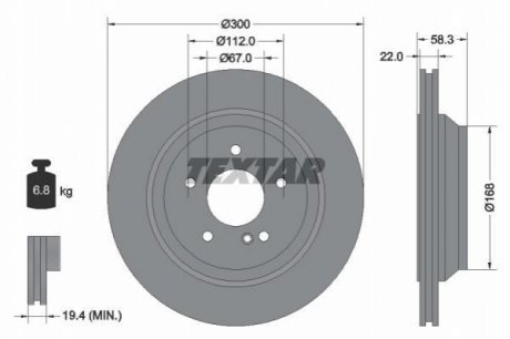 Тормозные диски TEXTAR 92176303 (фото 1)