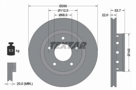 Тормозные диски TEXTAR 92176803 (фото 1)