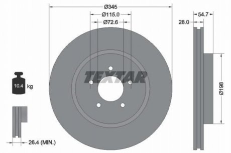 Тормозные диски TEXTAR 92177105