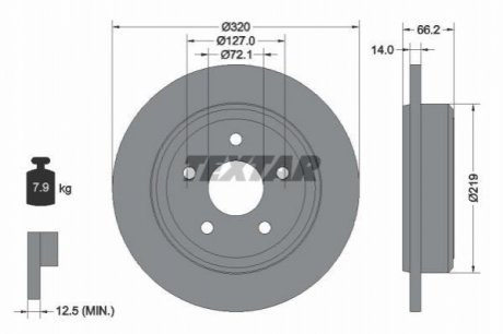 Гальмівні диски TEXTAR 92177403 (фото 1)