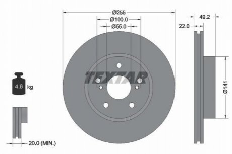 Тормозные диски TEXTAR 92179503 (фото 1)