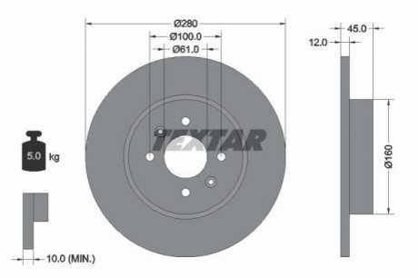 Гальмівні диски TEXTAR 92181203