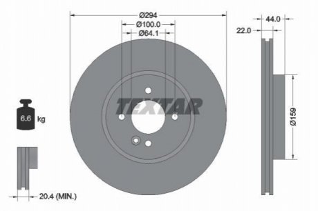 Тормозные диски TEXTAR 92183505