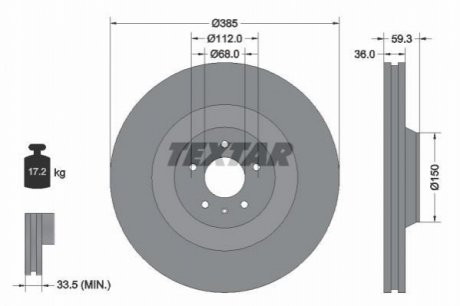 Тормозные диски TEXTAR 92184203