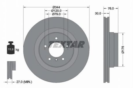 Тормозные диски TEXTAR 92185103 (фото 1)