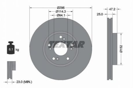 Гальмівні диски TEXTAR 92195000
