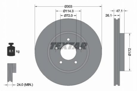 Тормозные диски TEXTAR 92197703 (фото 1)