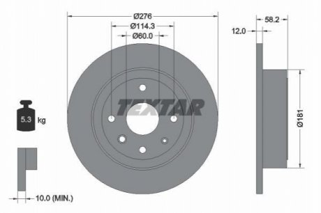 Тормозные диски TEXTAR 92225103 (фото 1)