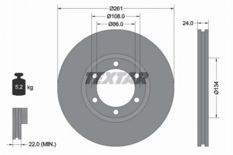 Тормозные диски TEXTAR 92234700 (фото 1)