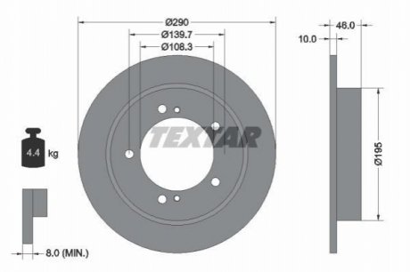 Гальмівні диски TEXTAR 92237300 (фото 1)