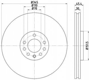 Передний тормозной диск TEXTAR 92242403 (фото 1)