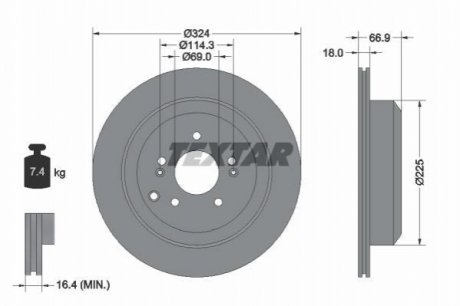 Тормозные диски TEXTAR 92242603 (фото 1)