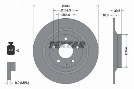 Гальмівні диски TEXTAR 92242703 (фото 1)