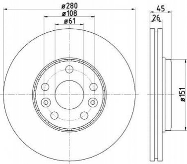 Передний тормозной диск TEXTAR 92257903 (фото 1)