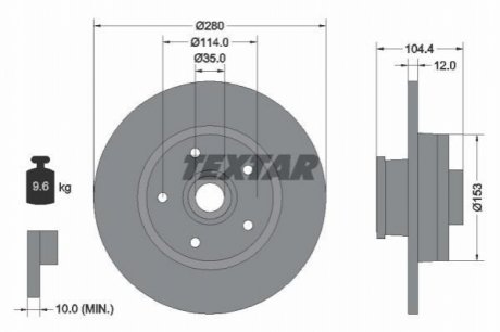 Гальмівні диски TEXTAR 92268903 (фото 1)