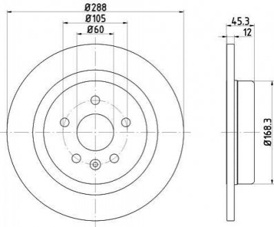 Гальмівний диск задній opel astra k 15- TEXTAR 92275203 (фото 1)