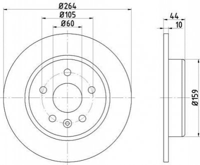 Гальмівний диск задній opel astra k 15- TEXTAR 92275303 (фото 1)