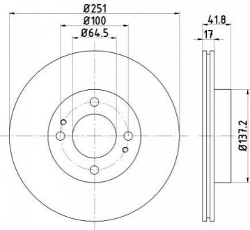 Передний тормозной диск TEXTAR 92278003 (фото 1)