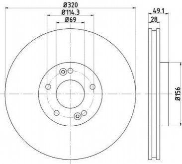 Передний тормозной диск TEXTAR 92281803 (фото 1)