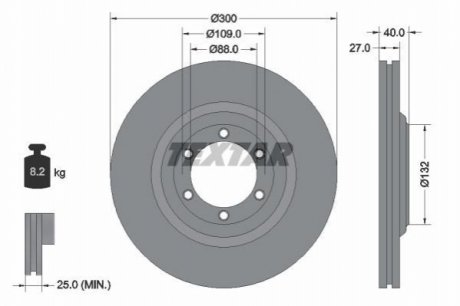 Тормозной диск TEXTAR 92282403 (фото 1)