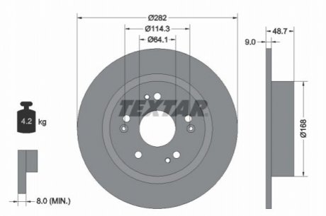 Гальмівні диски TEXTAR 92301603 (фото 1)