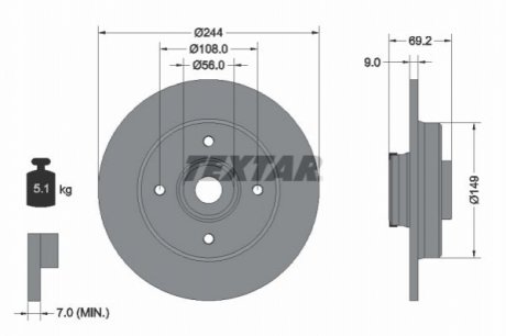 Гальмівні диски TEXTAR 92305403