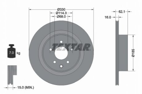 Гальмівні диски TEXTAR 92319703