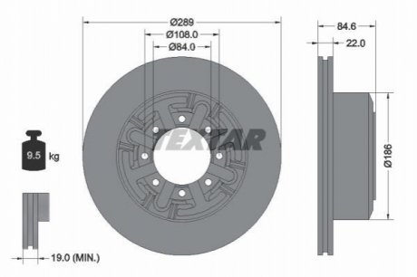 Тормозные диски TEXTAR 93089600 (фото 1)