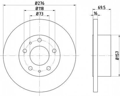 Задний тормозной диск TEXTAR 93104700 (фото 1)