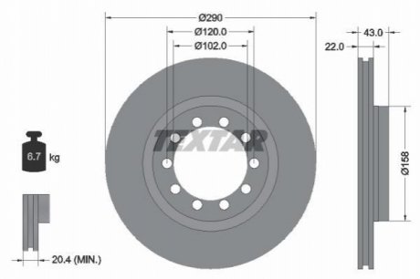 Тормозные диски TEXTAR 93117400 (фото 1)
