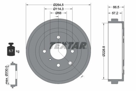 Тормозные барабаны TEXTAR 94046400