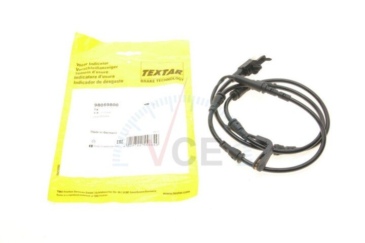 Датчик зносу гальмівних колодок (передніх) land rover defender/discovery/range rover 12- (l=1313mm) TEXTAR 98059800 (фото 1)